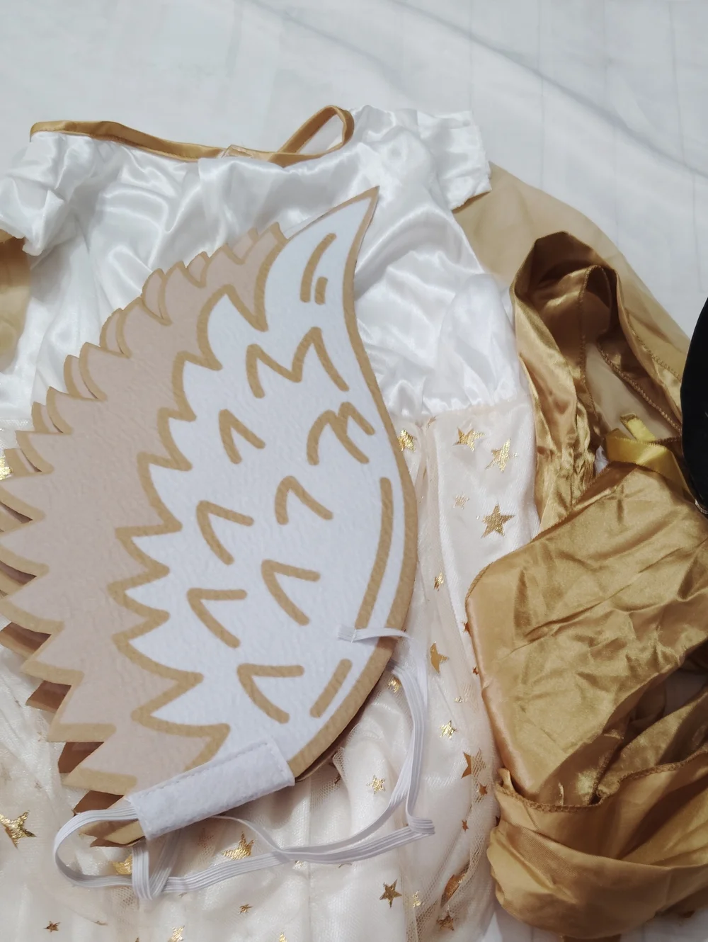 Spooktacular Creations Halloween Angel Costume for Girls, Golden White Angel